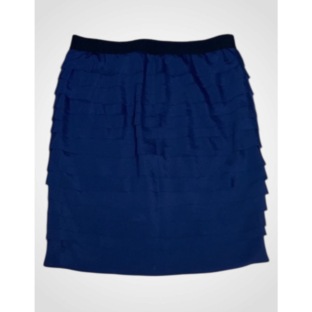 BCBGMAXAZRIA Royal Blue Elastic Waist Retro Mini Skirt Small